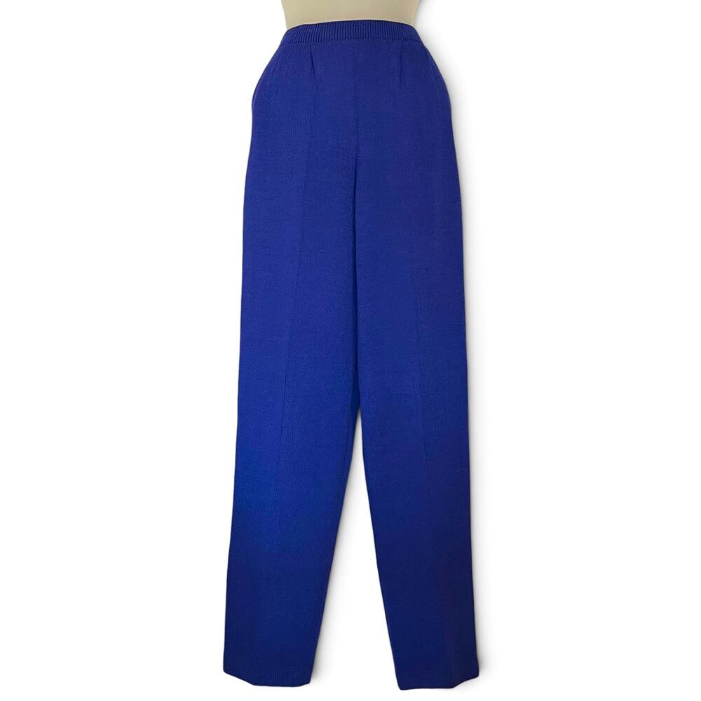 St John Vintage Blue Santana Knit Pants Size 6
